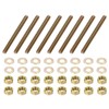 PATIKIL 1/4"×2-1/2" カラー亜鉛メッキ全ねじ棒 8本セット 炭素鋼製長ねじボルト 家具・ガーデン取り付け組立用