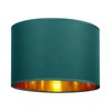 GIGGI Fabric Lamp Shades with Golden Inner, 10" Green Lampshades