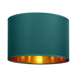 GIGGI Fabric Lamp Shades with Golden Inner, 10" Green Lampshades for Ceiling Lights, Table Lamps & Floor Lamps, Light Shade Ceiling for Living Room, Bedroom, Kitchen, Hallway, Office, Home Décor