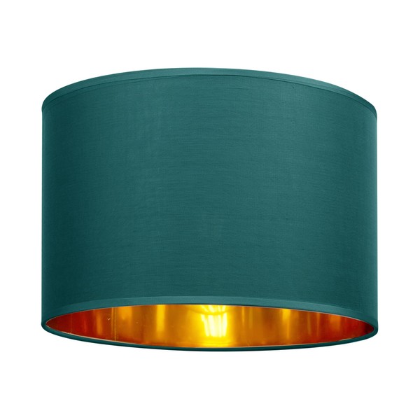 GIGGI Fabric Lamp Shades with Golden Inner, 10" Green Lampshades