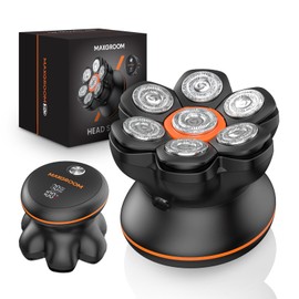 MAXGROOM Afeitadora para hombres Calvos 7D, Rasuradoras para Hombre Afeitadora Eléctrica Resistente al Agua con Cuchillas Flexibles, Pantalla LED, Uso en Húmedo y En Seco, Regalo Ideal para Papás y Maridos