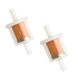Alriedy Pack of 2 Universal Fuel Filters 8 mm - High Density Petrol Filter for Motorcycle, Lawn Mower, Scooter, Moped, Car & Car, Transparent Reusable Filter with Robust Construction