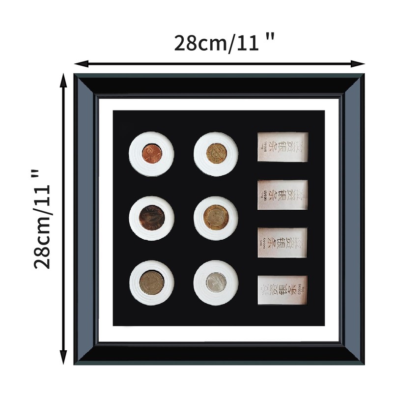 Silver Dollar Coin Holder,Wooden Military Challenge Coin Display Case,Currency Display