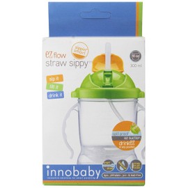 Innobaby Sippin' Smart EZ Flow Straw Sippy Cup, Green, 10 Ounce