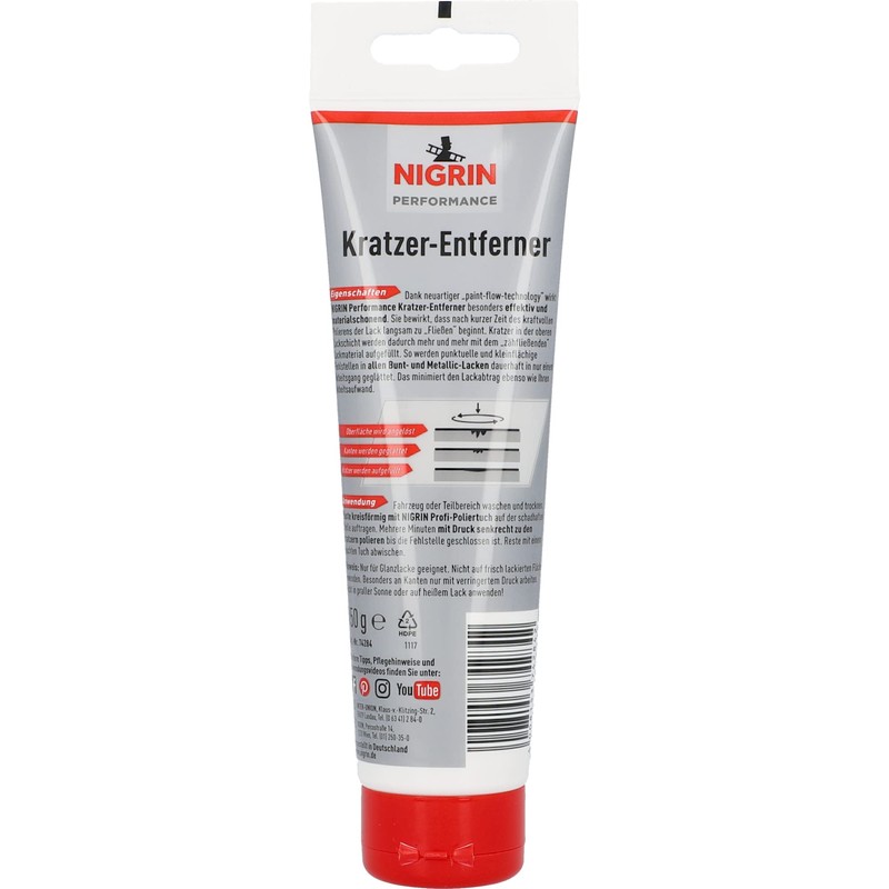 NIGRIN Universal Scratch Remover, 5 x 150 g, Removes Light