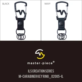 Masterpiece 02005-IL M-CARABINER KEY RING Special Order Key Ring, Key Chain, Lining, Red, Red Made in Japan, Unisex, Black, Navy, Navy, Navy, Cowhide MSPC Creation, Key Car, Home, Black, Black