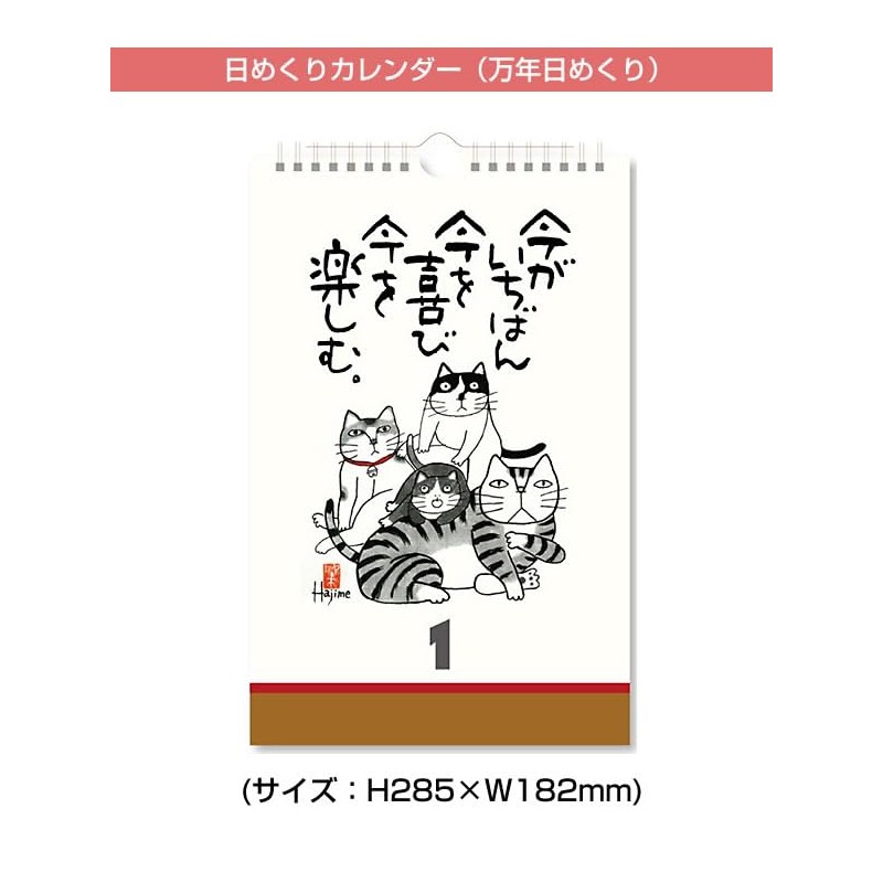 NK8655 New Japan Calendar, Perpetual Calendar, Wall Hanging, Sunlight, Enjoy
