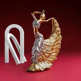 Classical Peacock Dancer Figurines Dancing Sculpture Female Dancer Sculpture Resin Crafts Home Decor, Golden
