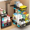 ADBIU Under Sink Organizer(10 Seconds Installation), 2 Packs 2 Tier
