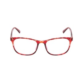 Calabria Shawn Blue Light Reading Glasses +0.75 Crystal Red Tortoise Havana Women Designer Eyeglasses Trendy Computer Reader