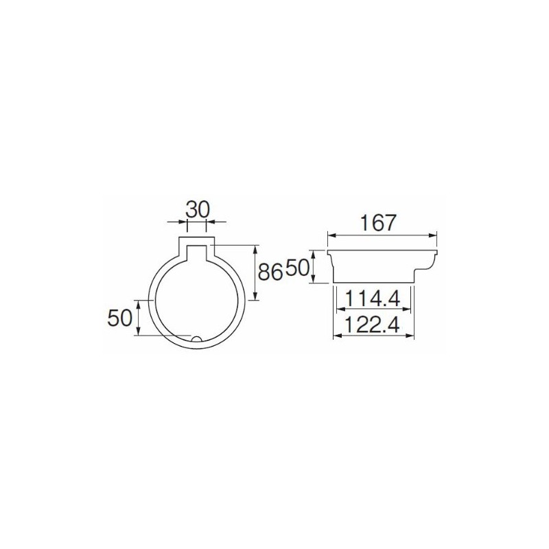 SANEI R810-100 Valve Box, Lid Detachable Type