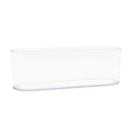 Royal Imports - Florero acrílico Ovalado – Centro de Mesa Decorativo para el hogar o la Boda, plástico no rompible, 4 x 12 Corto Redondeado, Transparente