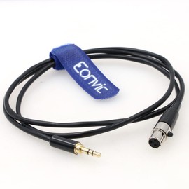 Eonvic 3.5mm 1/8" TRS Male Plug to 3 pin Mini-XLR Female Pro Lapel Mic Audio Cable (100cm/39inch)