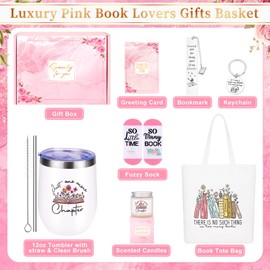 12PCS Book Lovers Gifts for Women, Gifts for Book Lovers-Bookish Gifts for Readers, Librarians, Bookworms, Mothers Day, Birthday Christmas Gifts for Book Reading Lovers Women, Book Themed Gifts