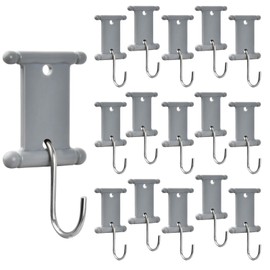 Lunaanda RV Awning Hooks,16 Pcs RV Awning Light Holder,Metal S Shaped Hooks,RV Awning Light Clips Hanger,S Shaped Camping Awning Hook Clips,for Camping Tent Awning Accessory Hangers