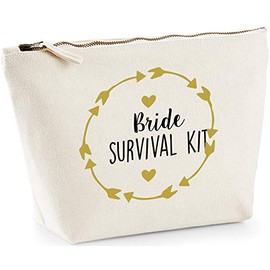 Hippowarehouse Bride survival printed make up cosmetic wash bag 18x19x9cm