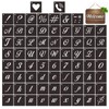 72Pcs Calligraphy Letter Stencils,1Inch Farmhouse Style Letter Number Template Interlocking
