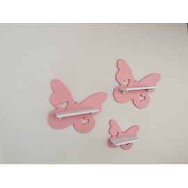 PsGreen Set of 3 Butterfly Pink Suitable for Toniebox Tonie Figures
