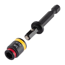 Malco C-RHEX 1/4" & 5/16" SAE 2-5/8in Shaft Length, Cleanable, Reversible, Magnetic Hex Chuck Driver| Bit-Tip & Zip-in Driver Bit | Magnetic Flip Bit Driver, Flip Socket Driver (MSHLC)
