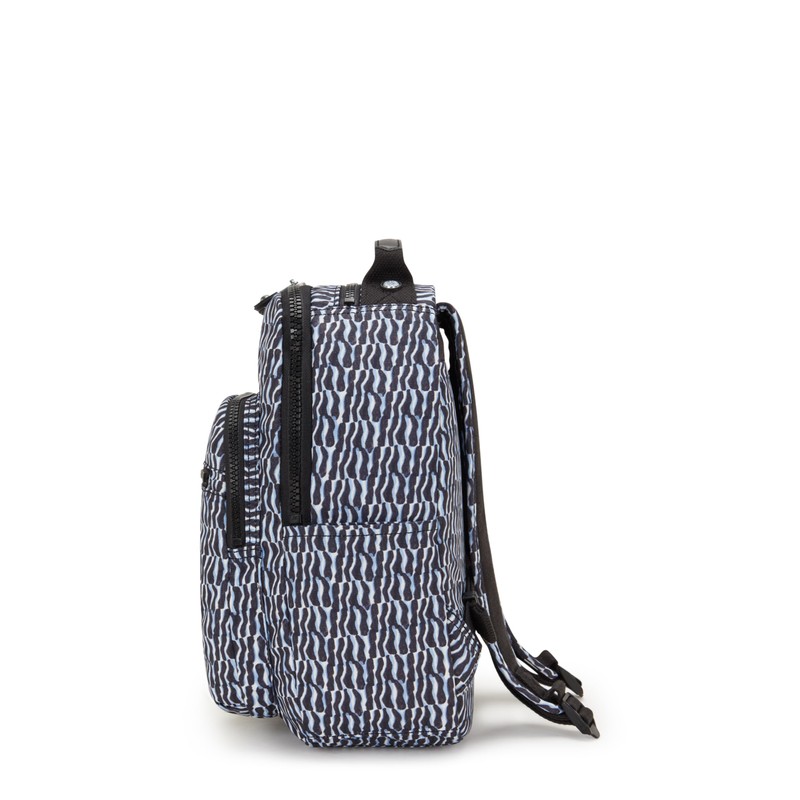 KIPLING SEOUL S Small Backpack, Holiday Waves (Blue)