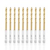 amoolo 5/32 Impact Drill Bits Set, 10Pcs Titanium HSS Twist
