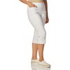 Briggs New York Pull On Capri with L Pocket, White,
