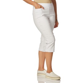 Briggs New York Pull On Capri with L Pocket, White, 10