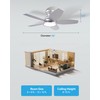 VONLUCE Ceiling Fans with Lights, 36 Inch Ceiling Fan and