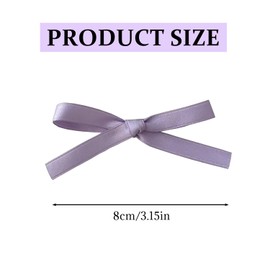 Satin Bowknot Hair Clips，cute Black Bow Hair Clip, Solid Color Hair Band, Crocodile Clip，women's Hair Accessories, Bow Tie Hair Clips（8 PCS）