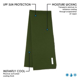 BUILTCOOL Adult Cooling Towel - Men & Women Chilly, Lightweight, Soft, Neck and Face Cooling Towel for Sport, Camping, Hunting, One Size, Rifle, 3 Pack