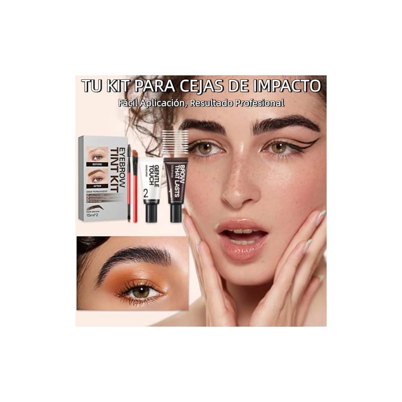 Kit de Tinte para Cejas Profesional para Mujeres - Duración
