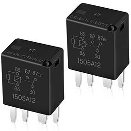 Tallew Tallew G8V-RH-1C7T-R-DC12 Power Relay Multi Purpose Relay Fuel Pump Relay Black Automotive Relay Automotive Replacement