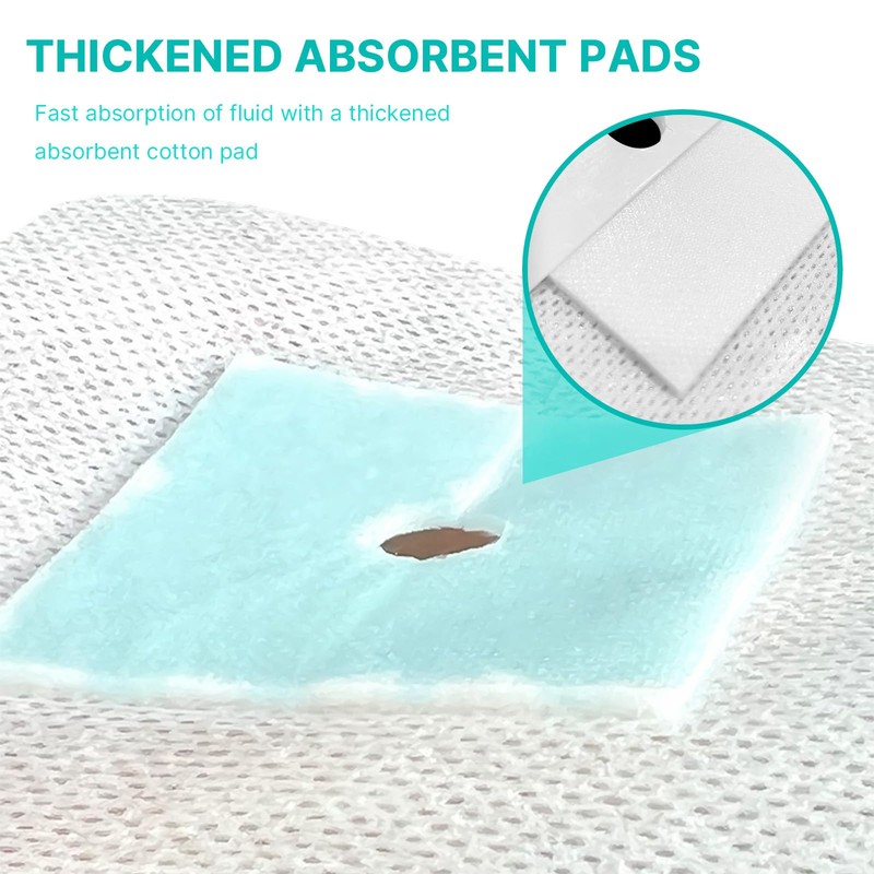 Split Drain Adhesive Bandages 4" x 4" Pre-Cut for Feeding