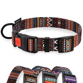 CollarDirect Tribal Dog Collar Aztec Pattern (Neck Fit 18"-26", Pattern 3)