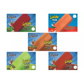 Lot of 5 Lucas Blue Bunny Novelty Ice Cream Bars - Ice Cream Truck Decals 8"x5"