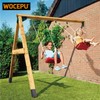 WOCEPU Stainless Steel Adjustable (Range 3.3"-6") Post Protector, Protects Wooden