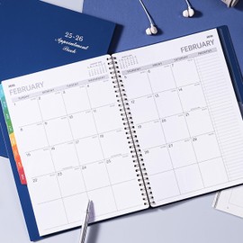 2025-2026 Weekly Appointment Book/Planner - Daily Hourly Planner 2025-2026, Jul 2025 - Jun 2026, 9" x 11" Appointment Book, Monthly Tabs, Hourly Interval, Thick Paper - Blue