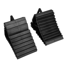 Wheel Stopper, Pack of 2 Car Non-Slip Block Blocks, Tyre Slip Stopper, Solid Rubber, Black, Safety Wheel, Alignment Block, Tyre Support Cushion, Wheel Chocks, Trailer, Brake Wedges, Lorry Wedges,