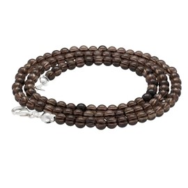 Lebensquelle Plus Gemstone Ball Chain + 925 Silver Clasp | Diameter 4 mm Balls Lobster Clasp 45 cm Long | High-Quality Chain, Stainless Steel