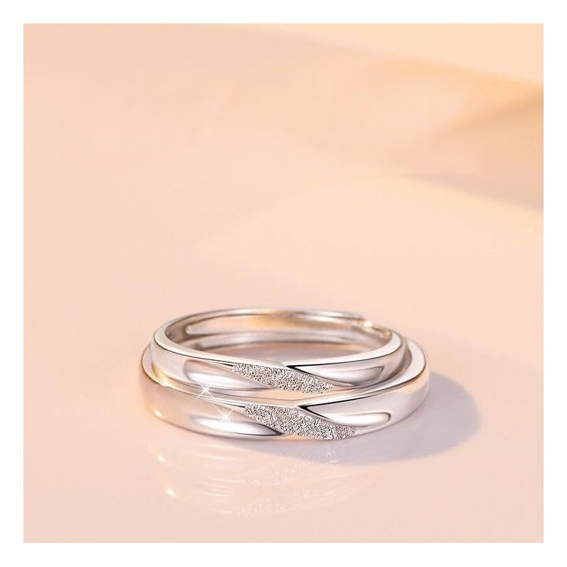 [Nicoiro] Pair Ring, Stardust Processing, Mobius Design, Couple, Matching Ring,