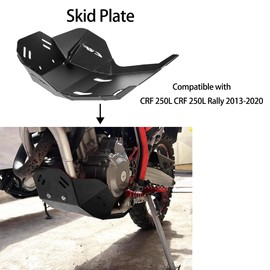 Skid Plate Compatible with CRF 250L CRF 250L Rally 2013-2020, Front Engine Mud Guard Protector Skid Plate(Black)
