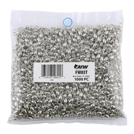 American Fishing Wire Grúas giratorias de latón, tamaño #3, 100 LB (45 kg) Prueba, níquel, 1000 Piezas