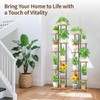 LASZOLA Black 7 Tiered Wood Plant Stand Indoor for Larger