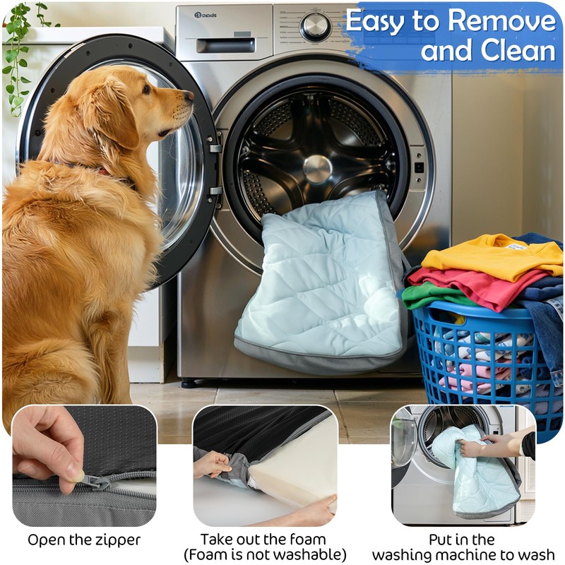 Tivray Q-Max>0.4 Cooling Dog Bed, 44" x 32" Orthopedic Dog