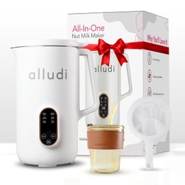 Automatic 10 in 1 Nut Milk Maker Machine 27 oz | Homemade Coconut, Oat, Almond Milk, Plant Based Beverages | Soybean Machine With Delay Start, Self-Cleaning & Boil Water | E-recipe Cookbook, White