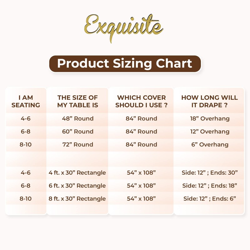 Exquisite *Premium* Brown Table Cover