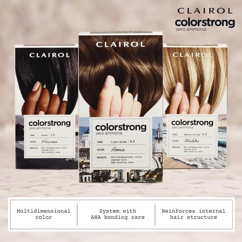 Clairol ColorStrong Permanent Zero Ammonia Hair Dye, 2.8 Blue Black