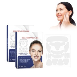 Gesichtsfalten Entferner Streifen, Face Lifting Tape, 32 Stücke Silikon Anti Falten Aufkleber, Antialterung Anti-Falten-Pflaster, Fade Feine Linien Und Nasogramme