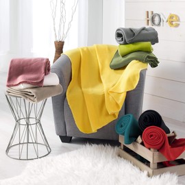 Douceur d'Intérieur, Milou Fleece Blanket, 125 x 150 cm, Charcoal