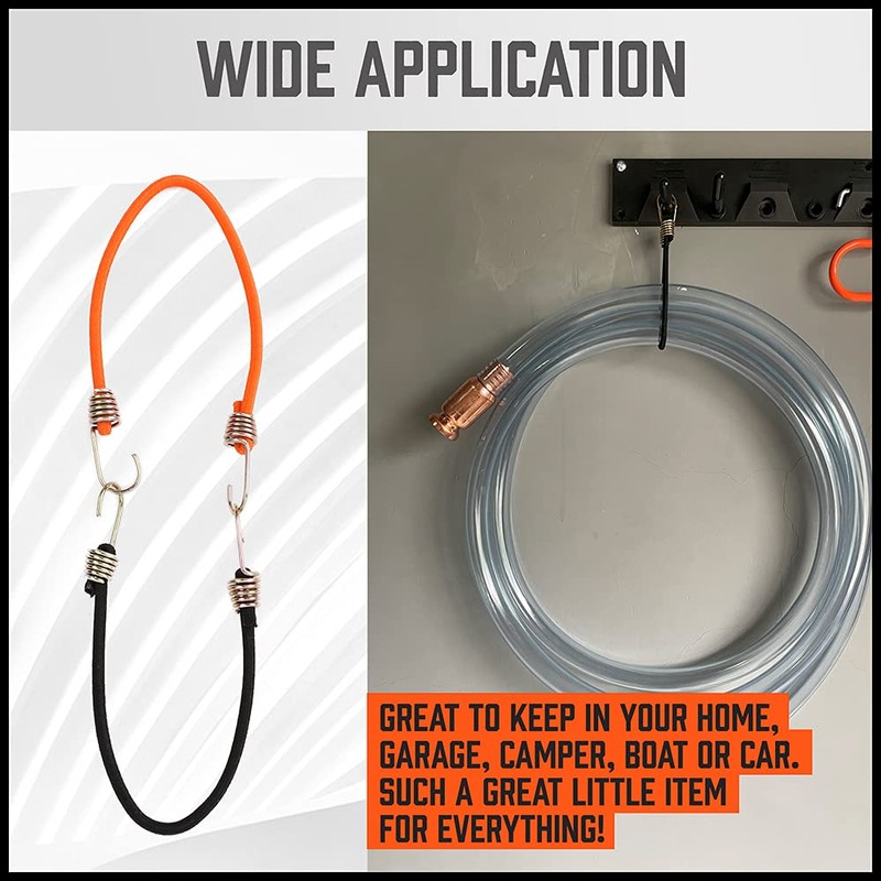20 Pack Heavy Duty Small Bungee Cords with Hooks Cord